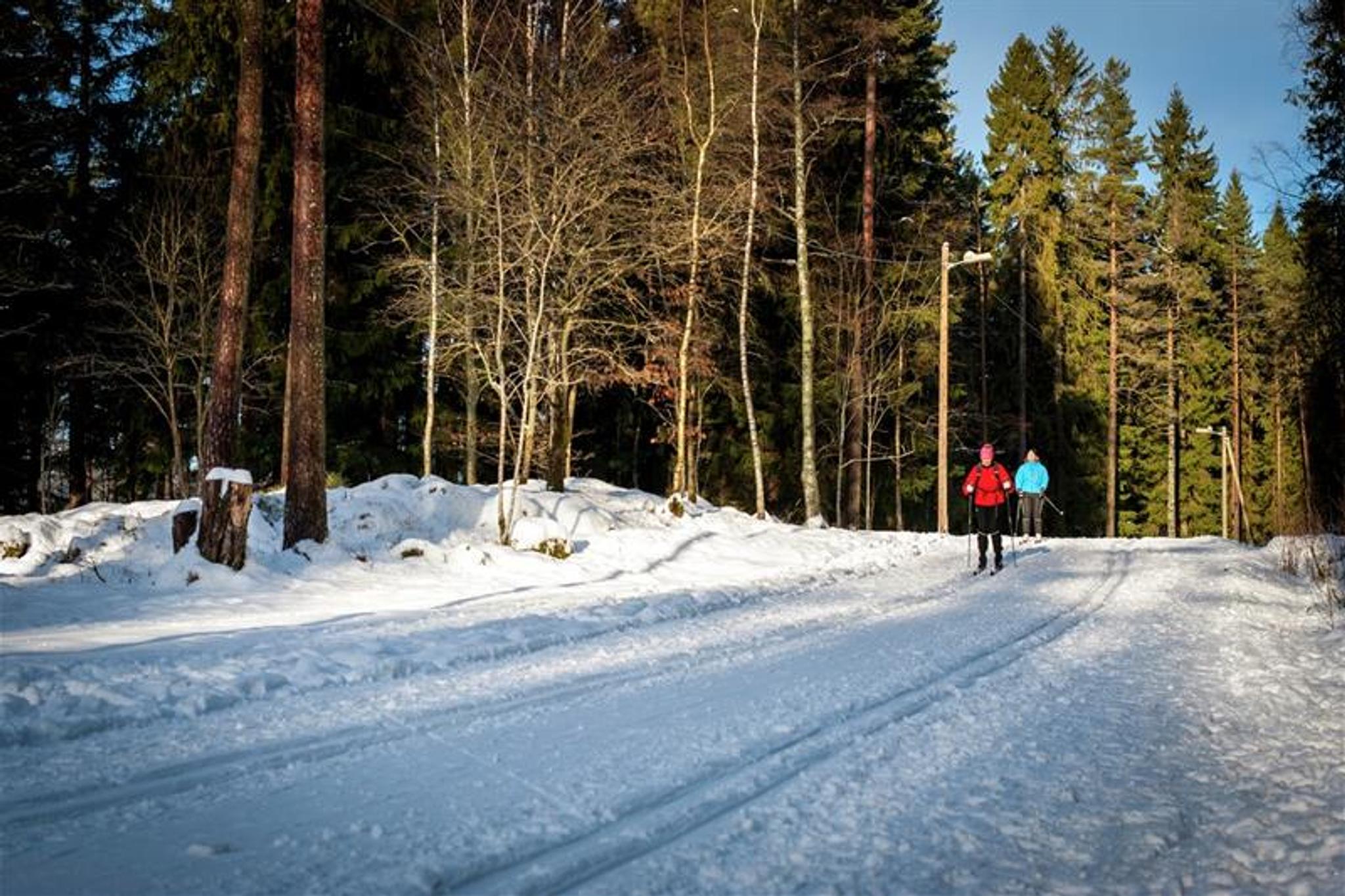 På skitur i marka
