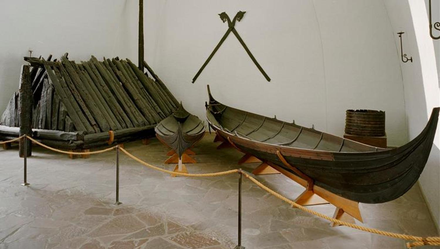 Small Viking boats.