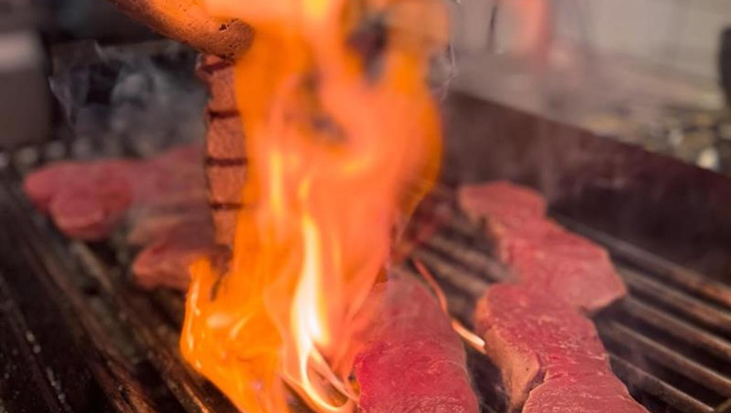 Meat on the grill