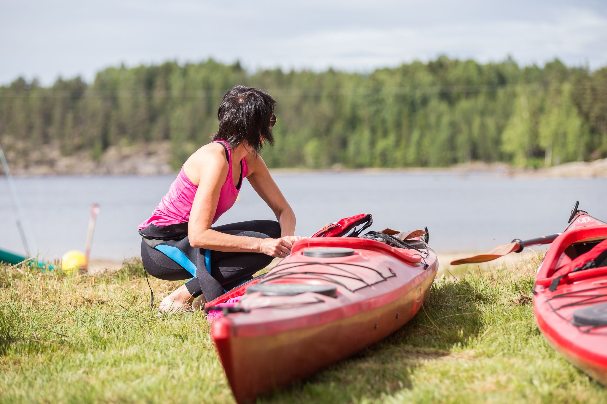 kayak on land