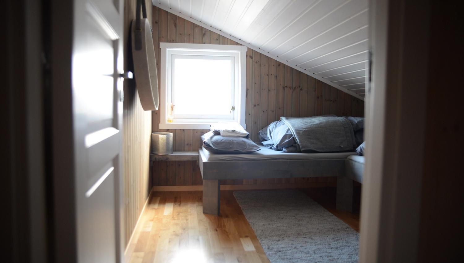 Inside a bedroom at the Nordenskiöld Lodge