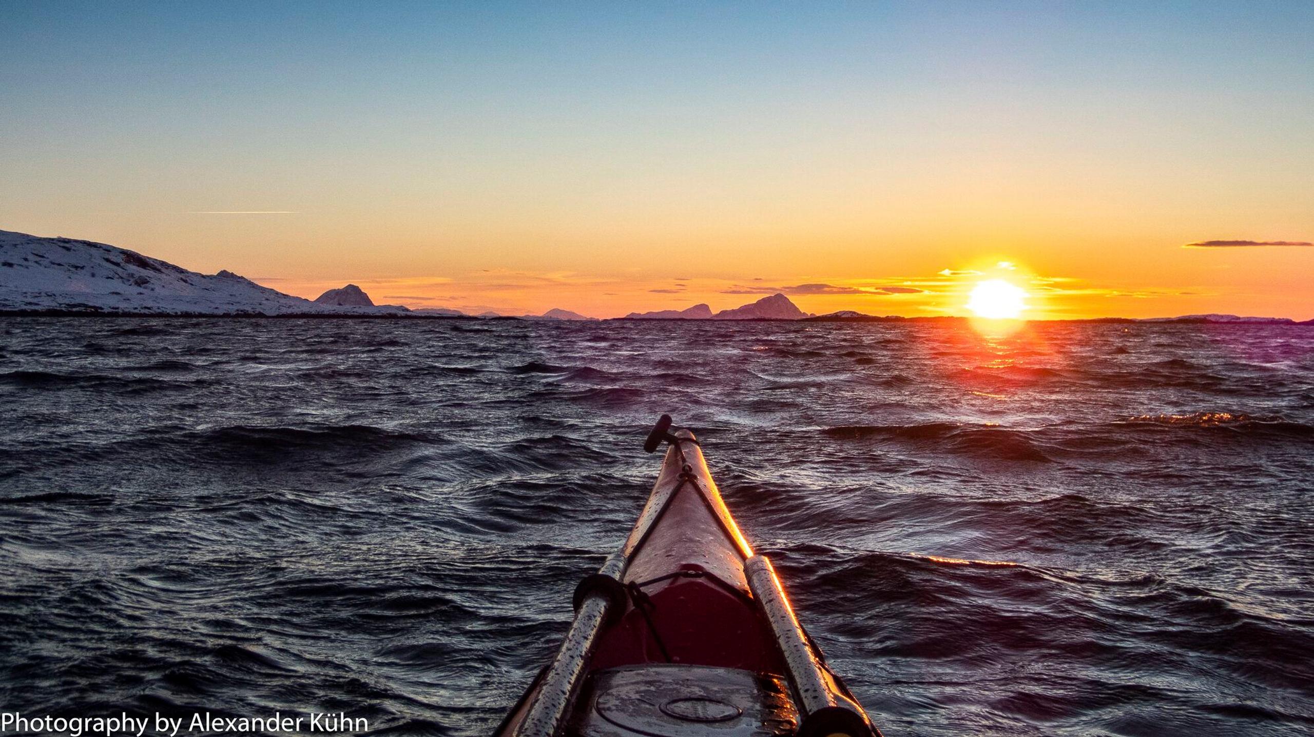 Kayak in the sunset