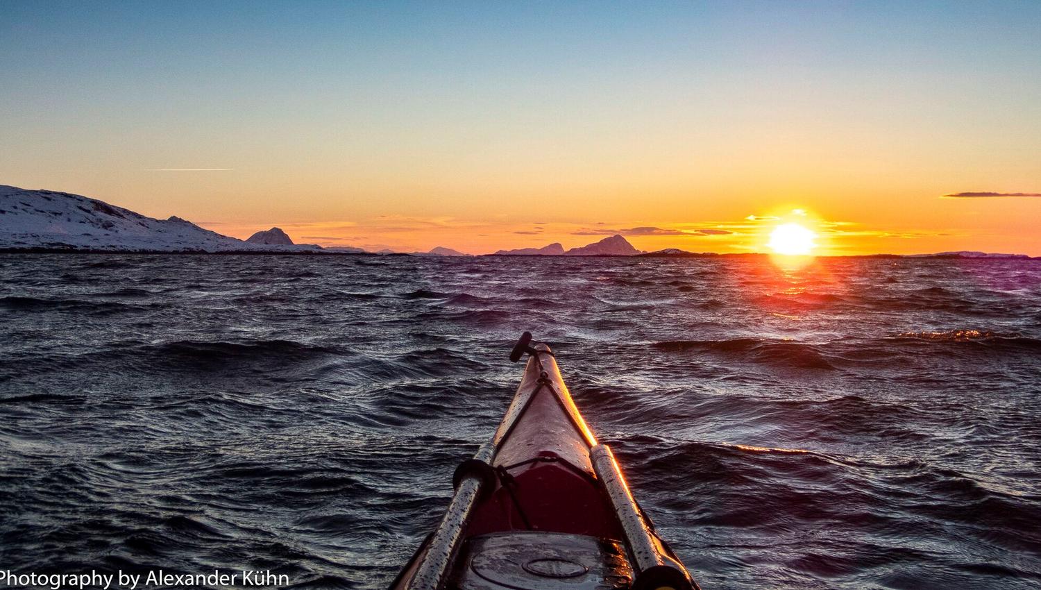 Kayak in the sunset