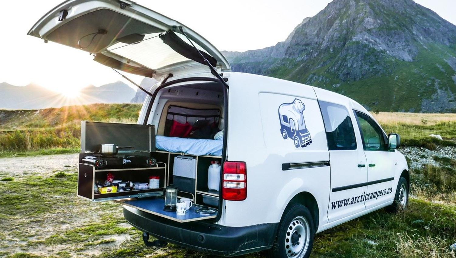 Open camper van