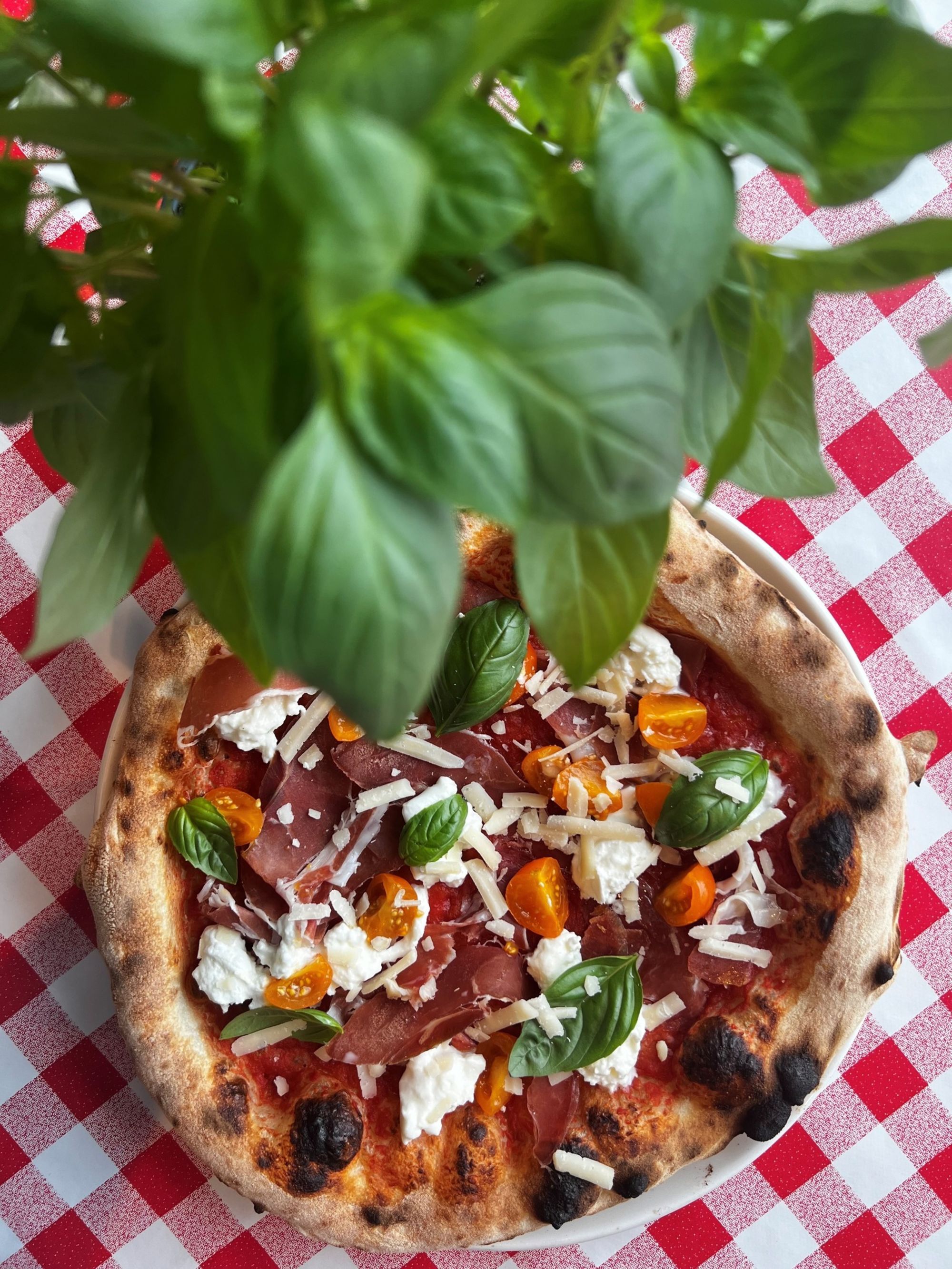 Pizza in the beach bar