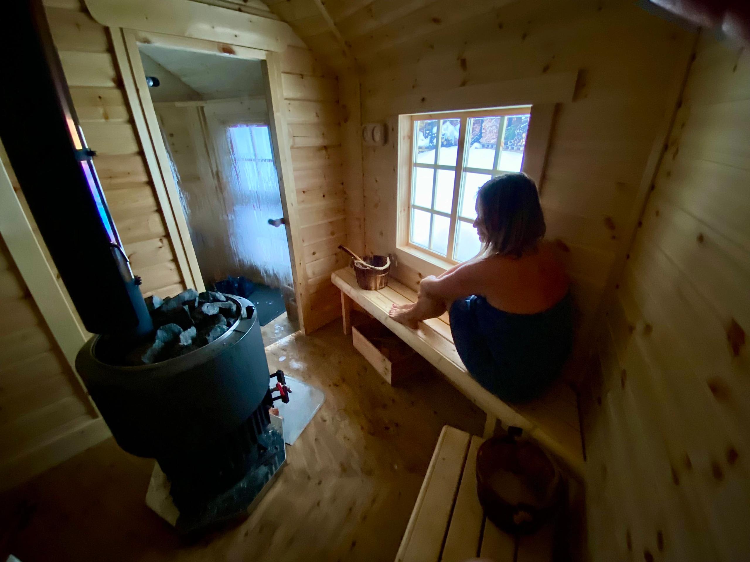 Arctic Sauna and Swimming  Experience by the Fjord - Olderdalen Ski Camp