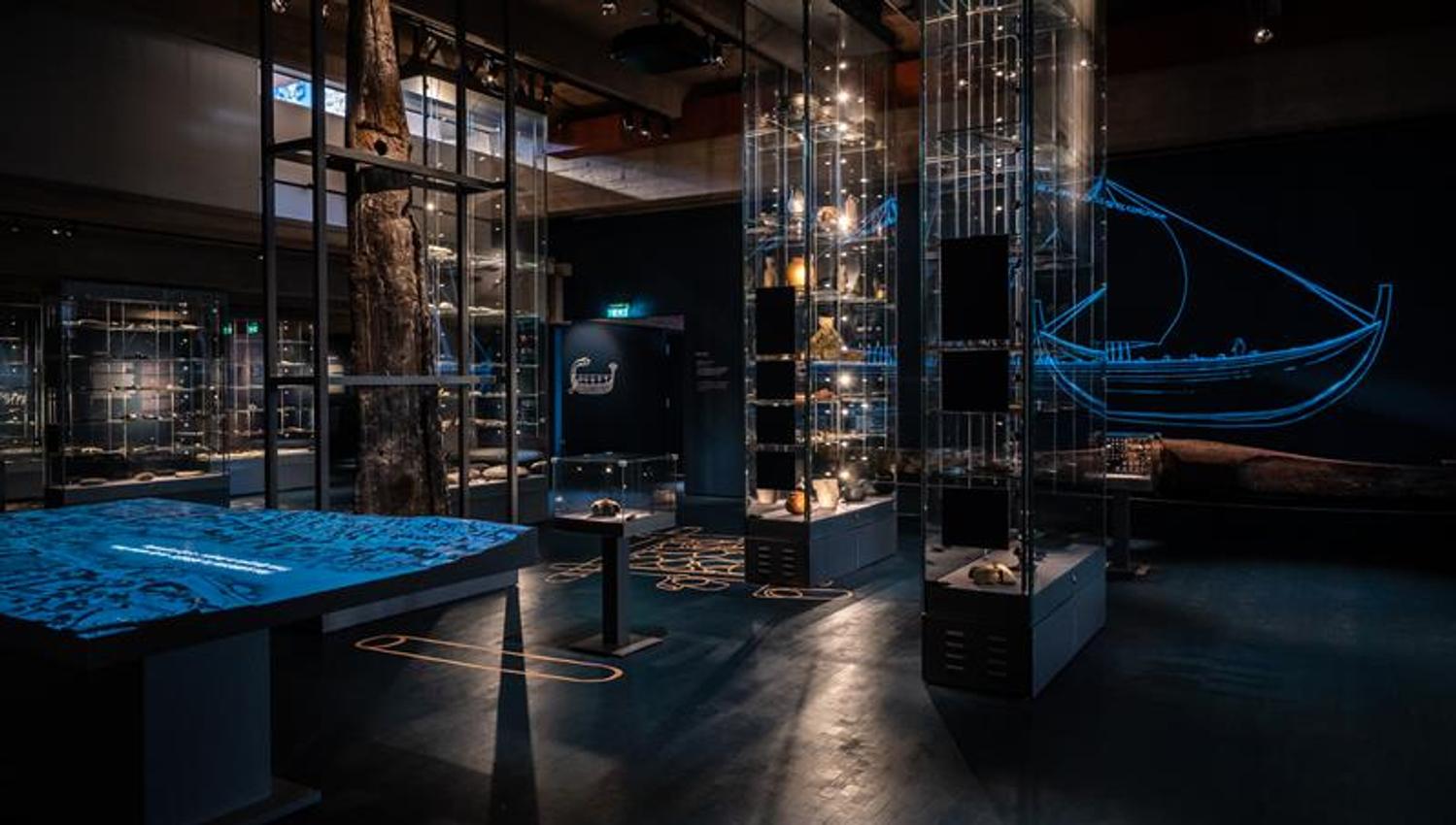 The exhibition Below ground at Bryggens Museum