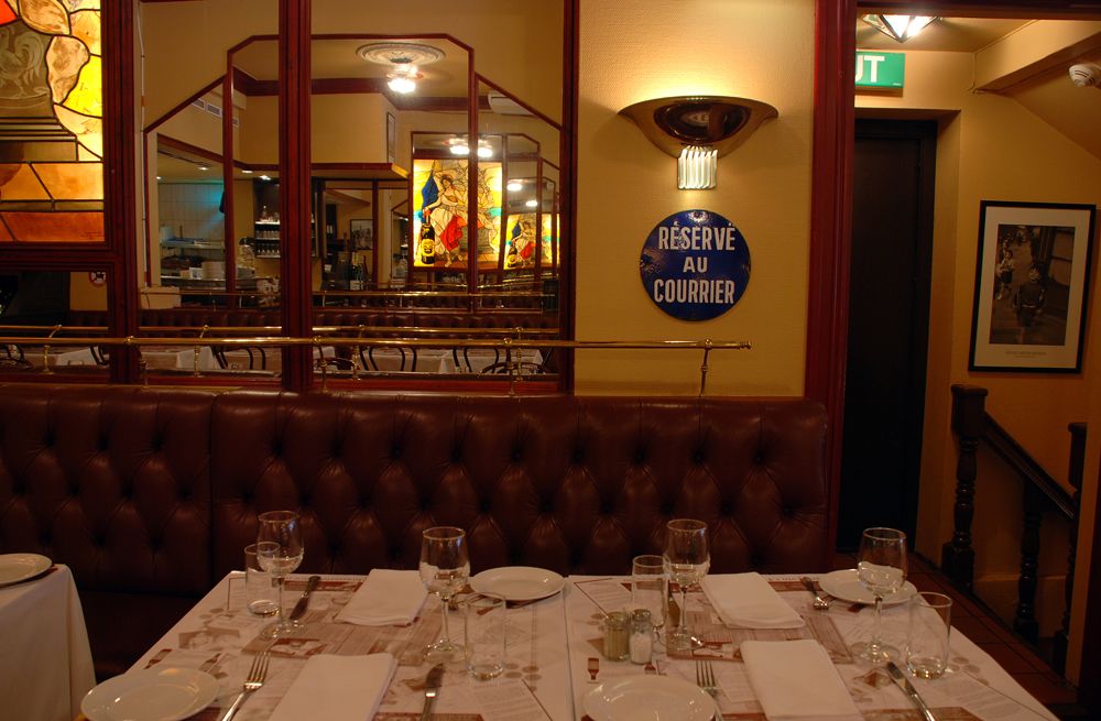 Classic French styled café interior.