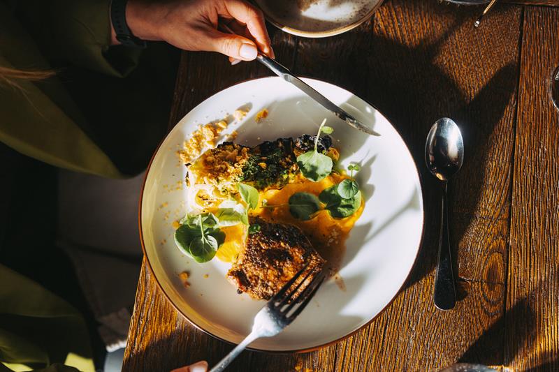 matrett som serveres på restaurant Bjørk på Gaustablikk Fjellresort