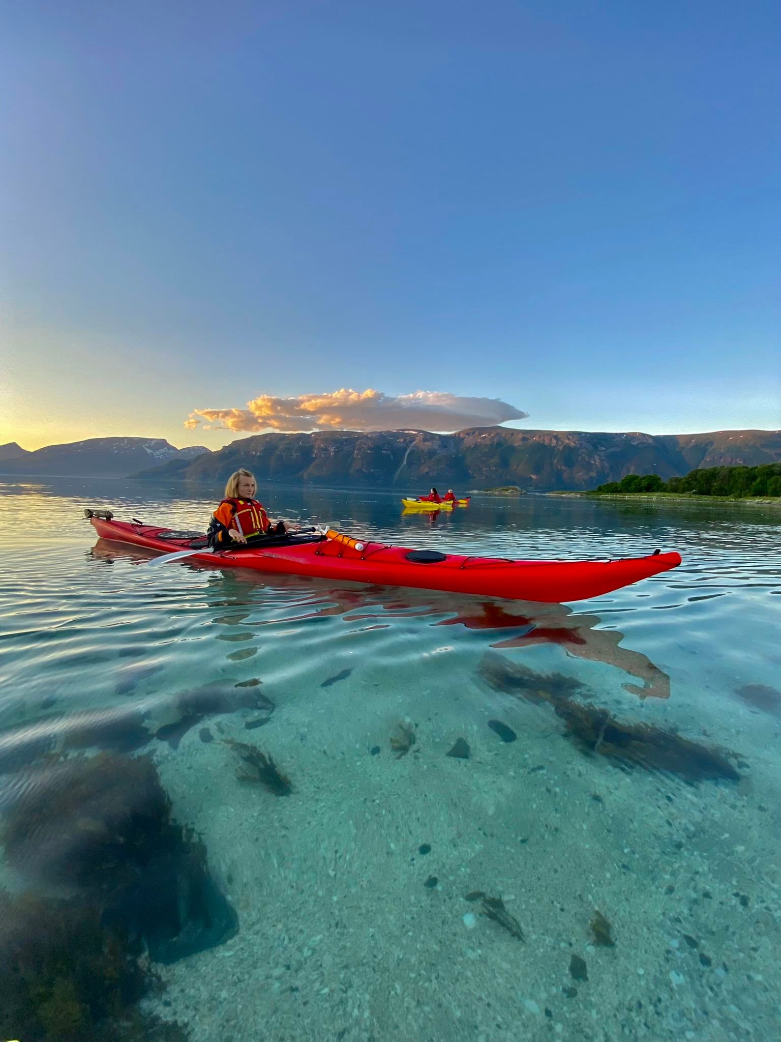 Midnight sun kayaking