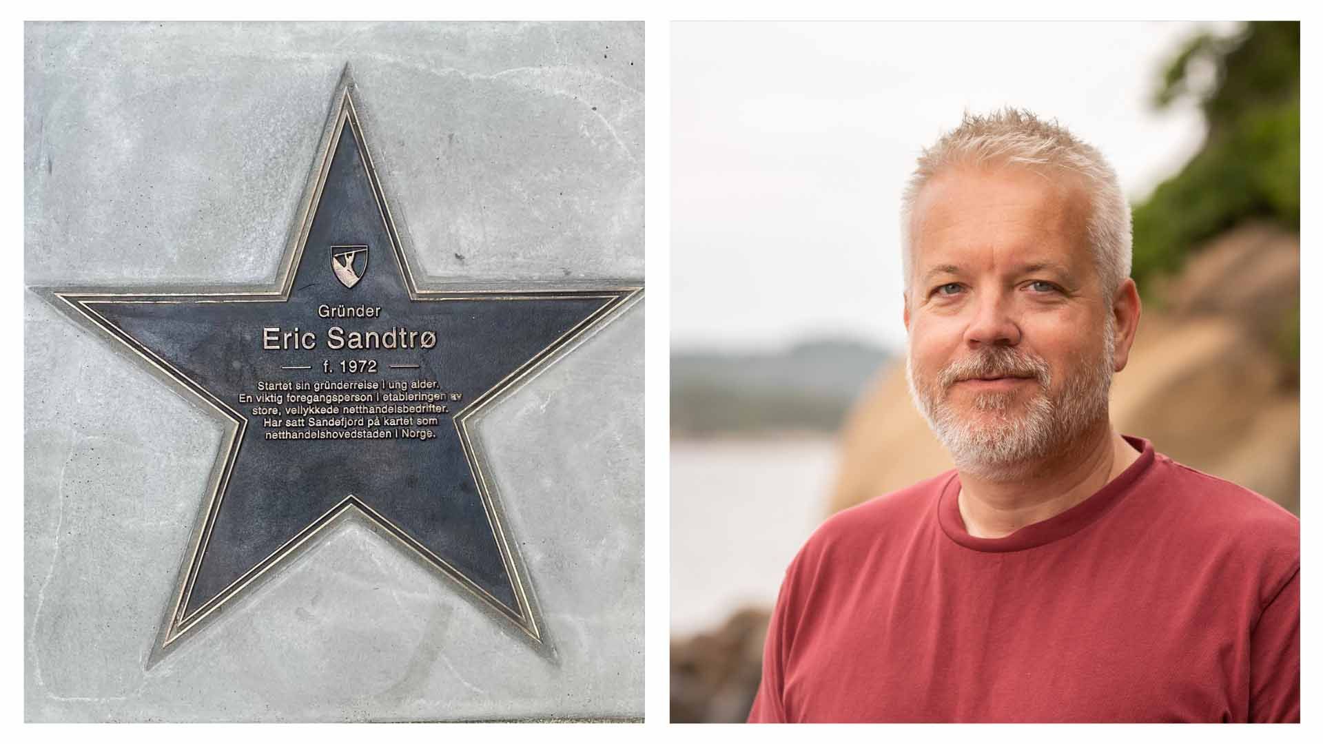 Eric Sandtrø og hans walk of fame stjerne