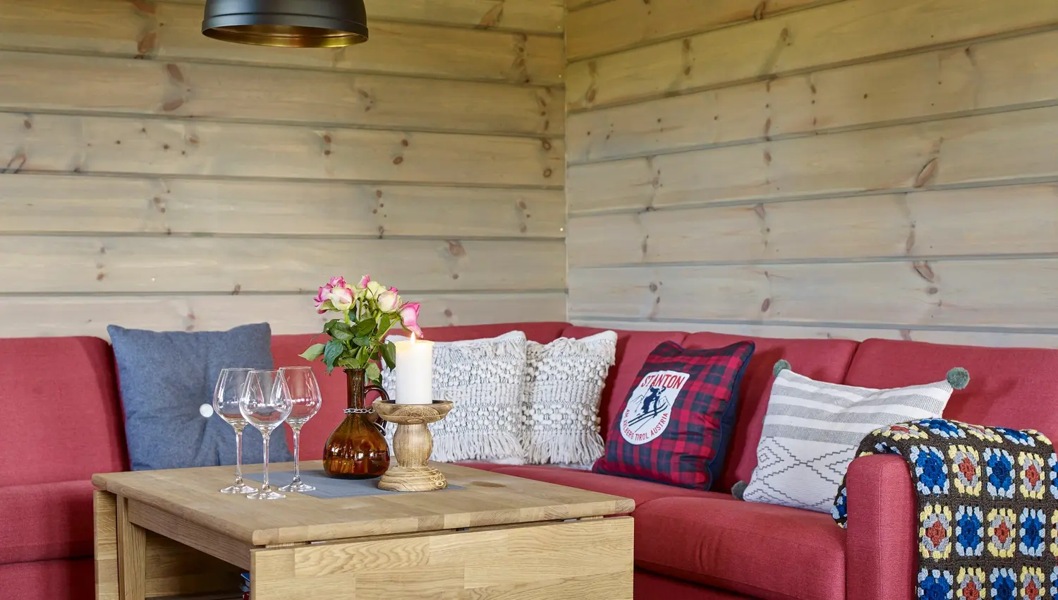 Hytteinteriør ved Furuvins Lodge i Stryn ved Stryn turløyper og vakker natur.