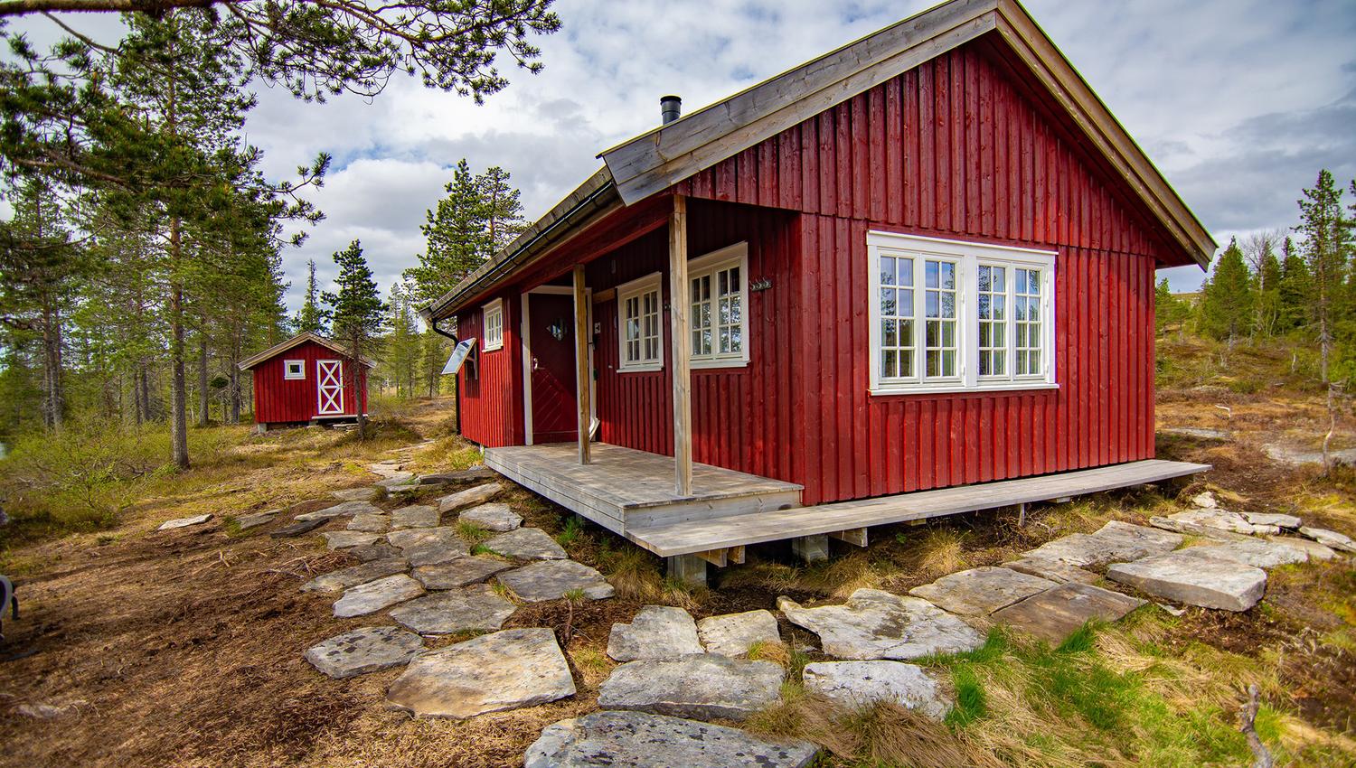 Andorsjøhytta cabin in witner,