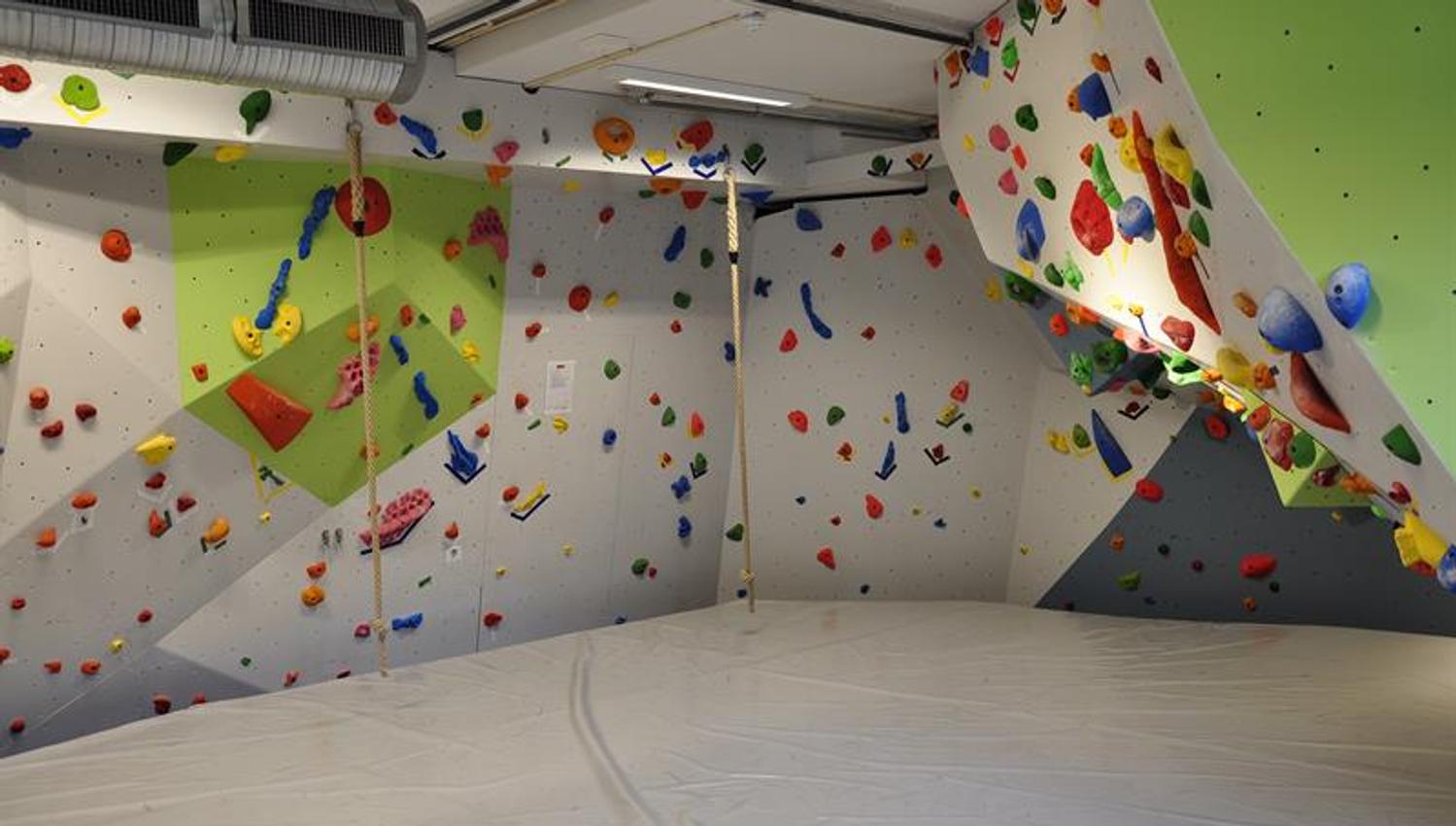 Climbing wall.