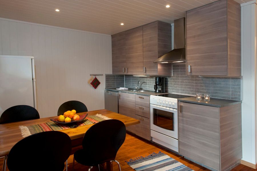 Modern kitchen and dining area