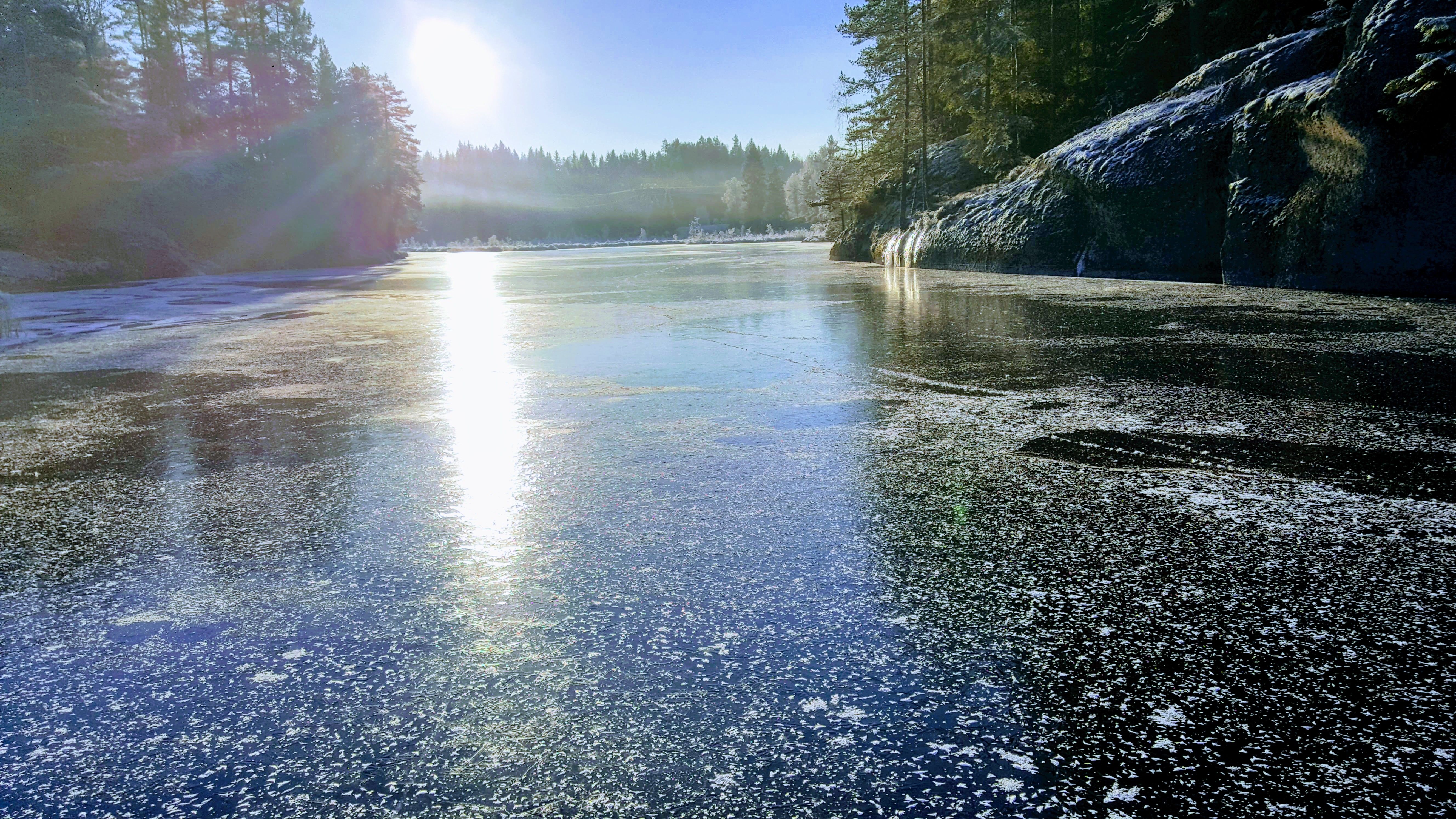 Frozen lake