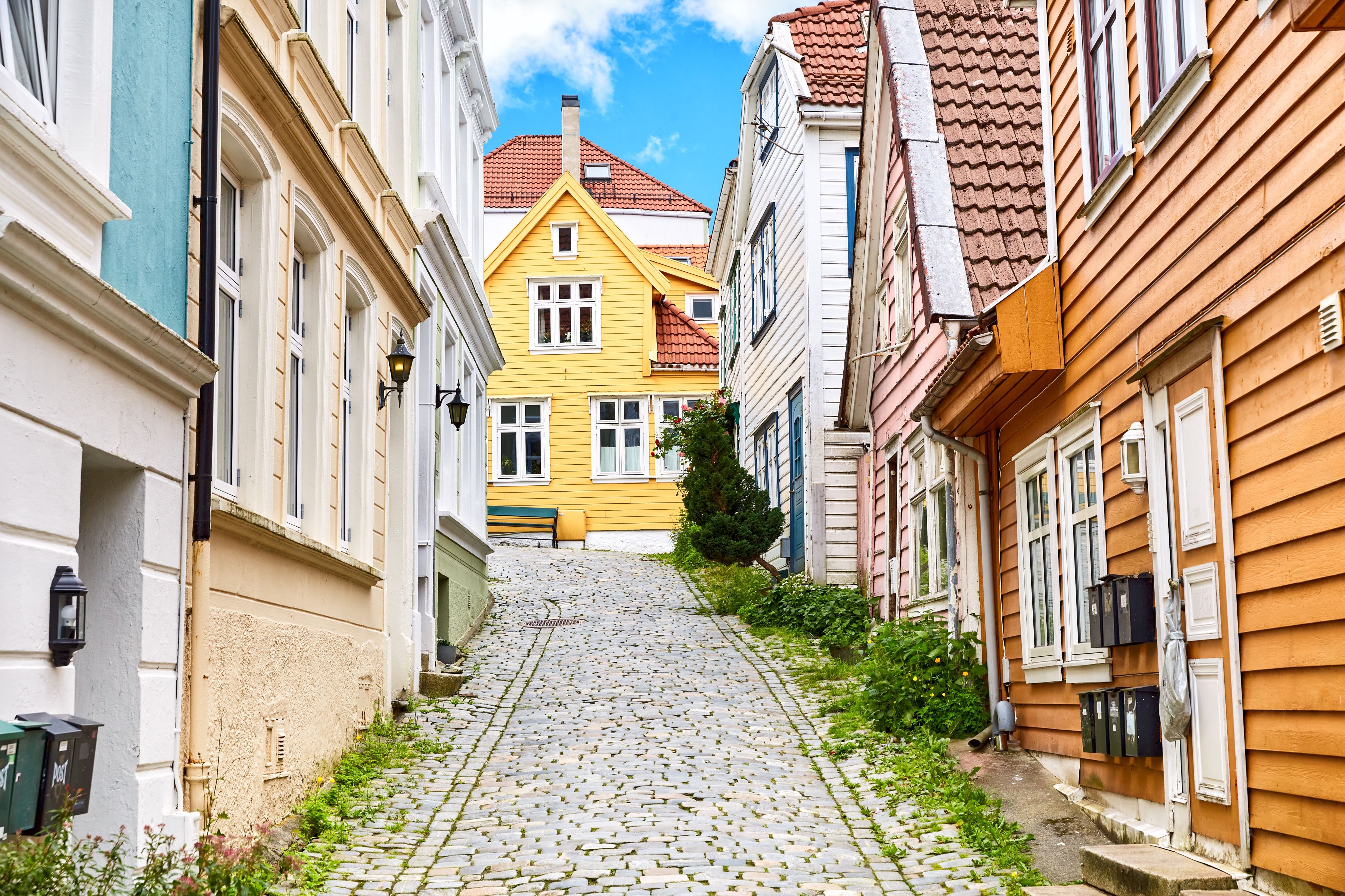 cobblestone streets of Bergen