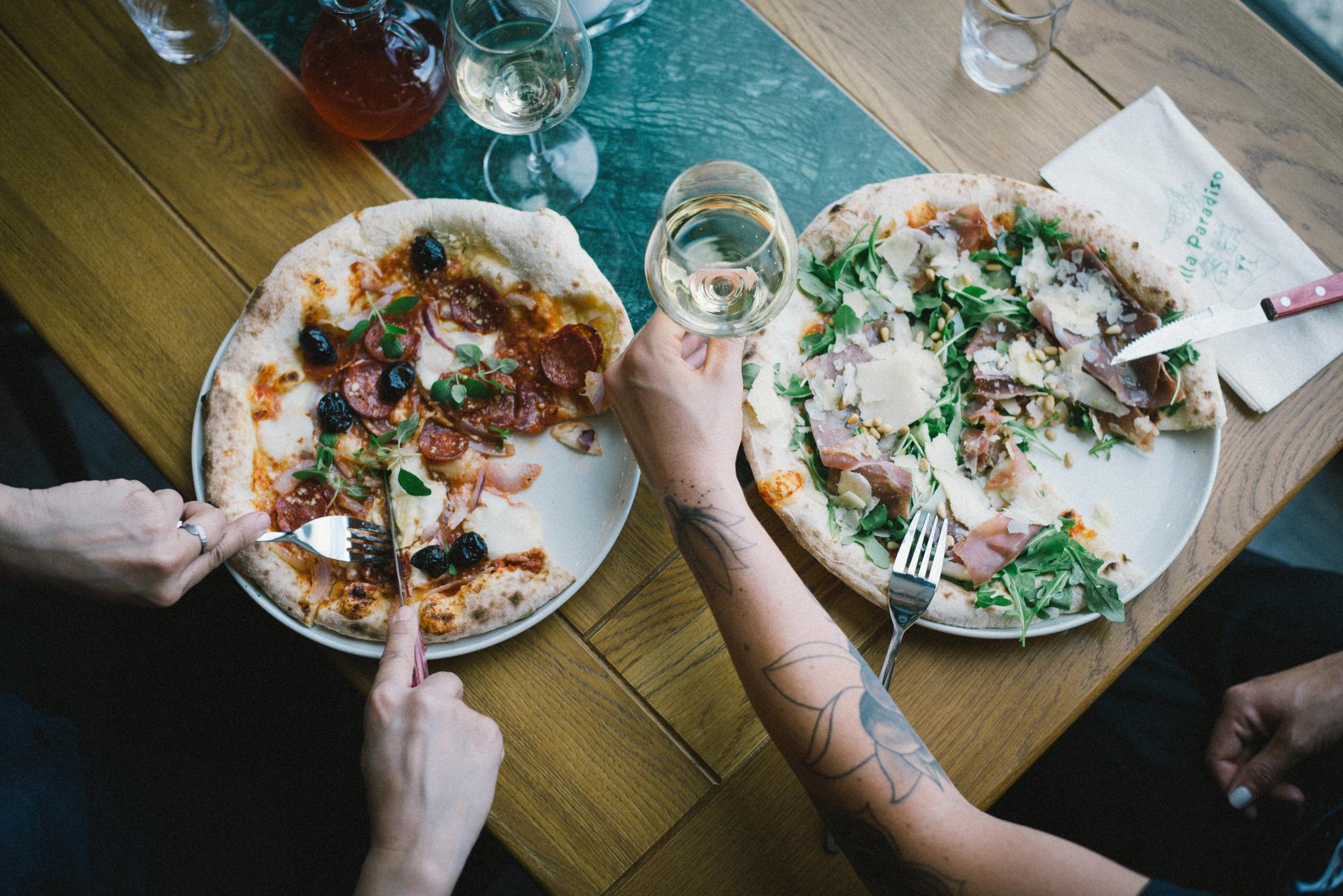 Great pizza at Villa Paradiso Ole Bull