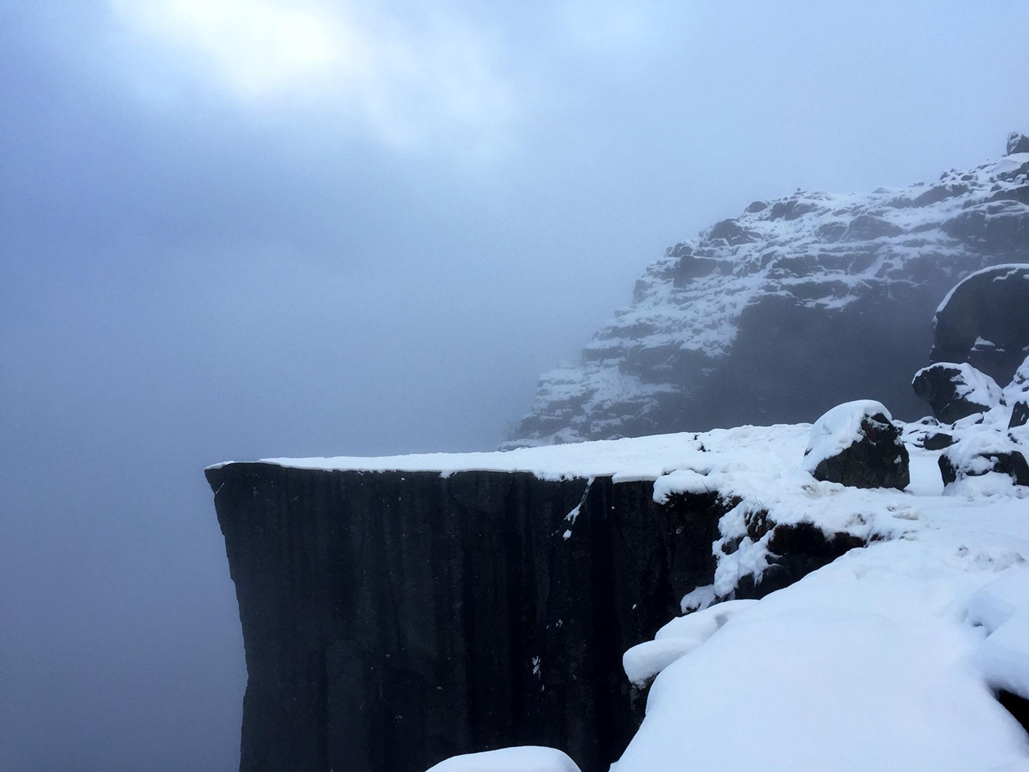 Vinter på Preikestolen