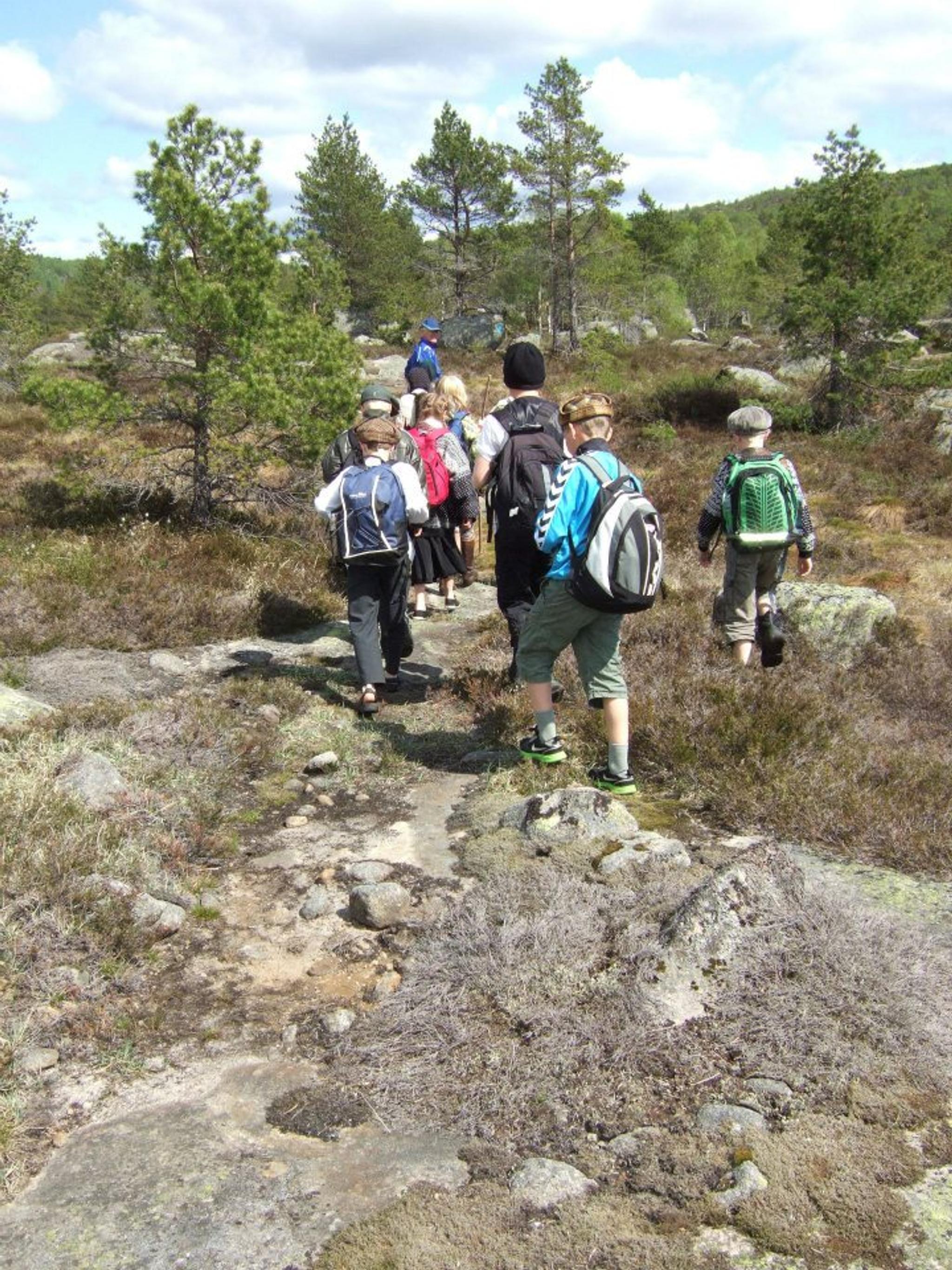 Barn på Barnevandrerstien