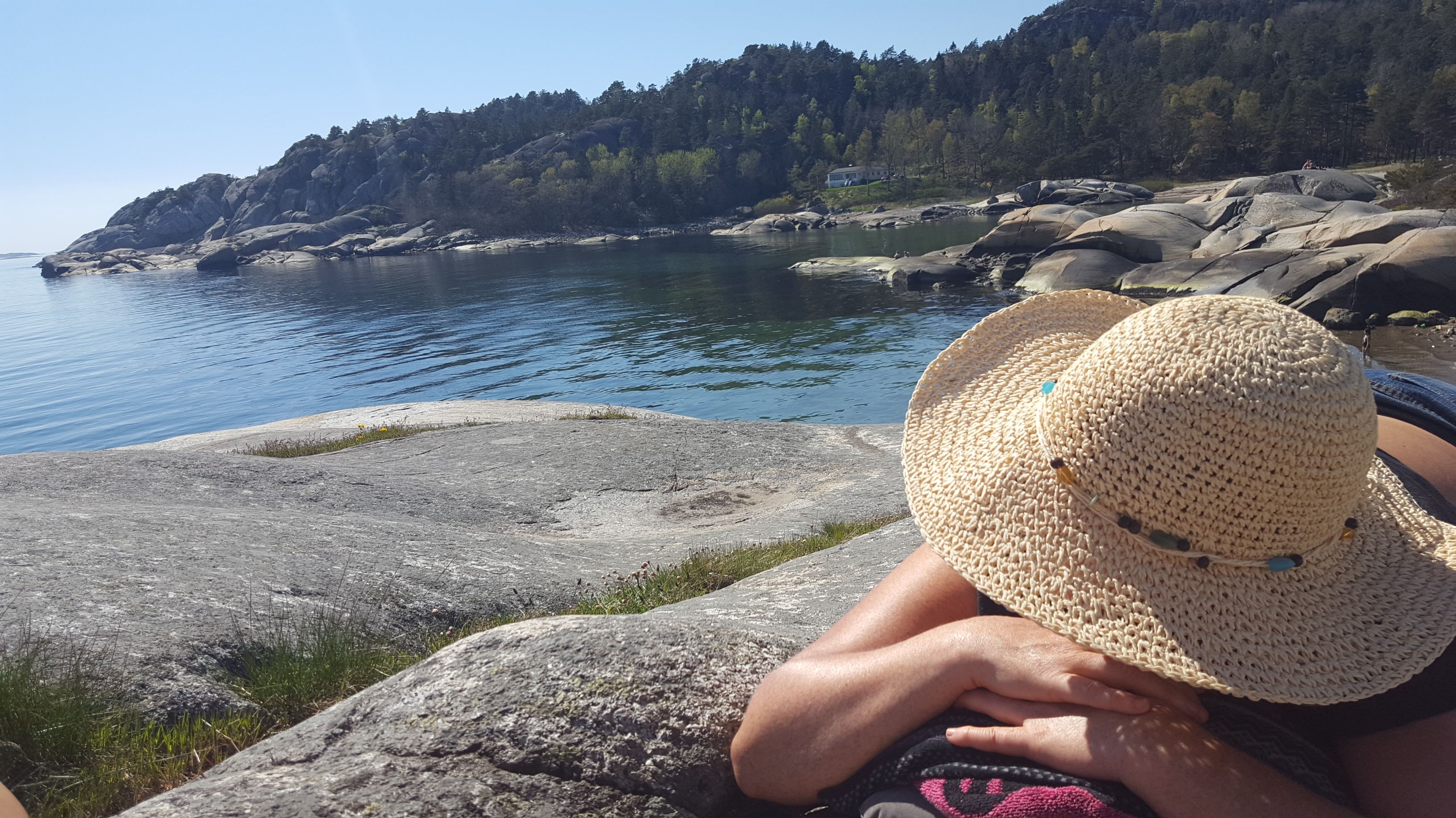 A sunbather by the sea