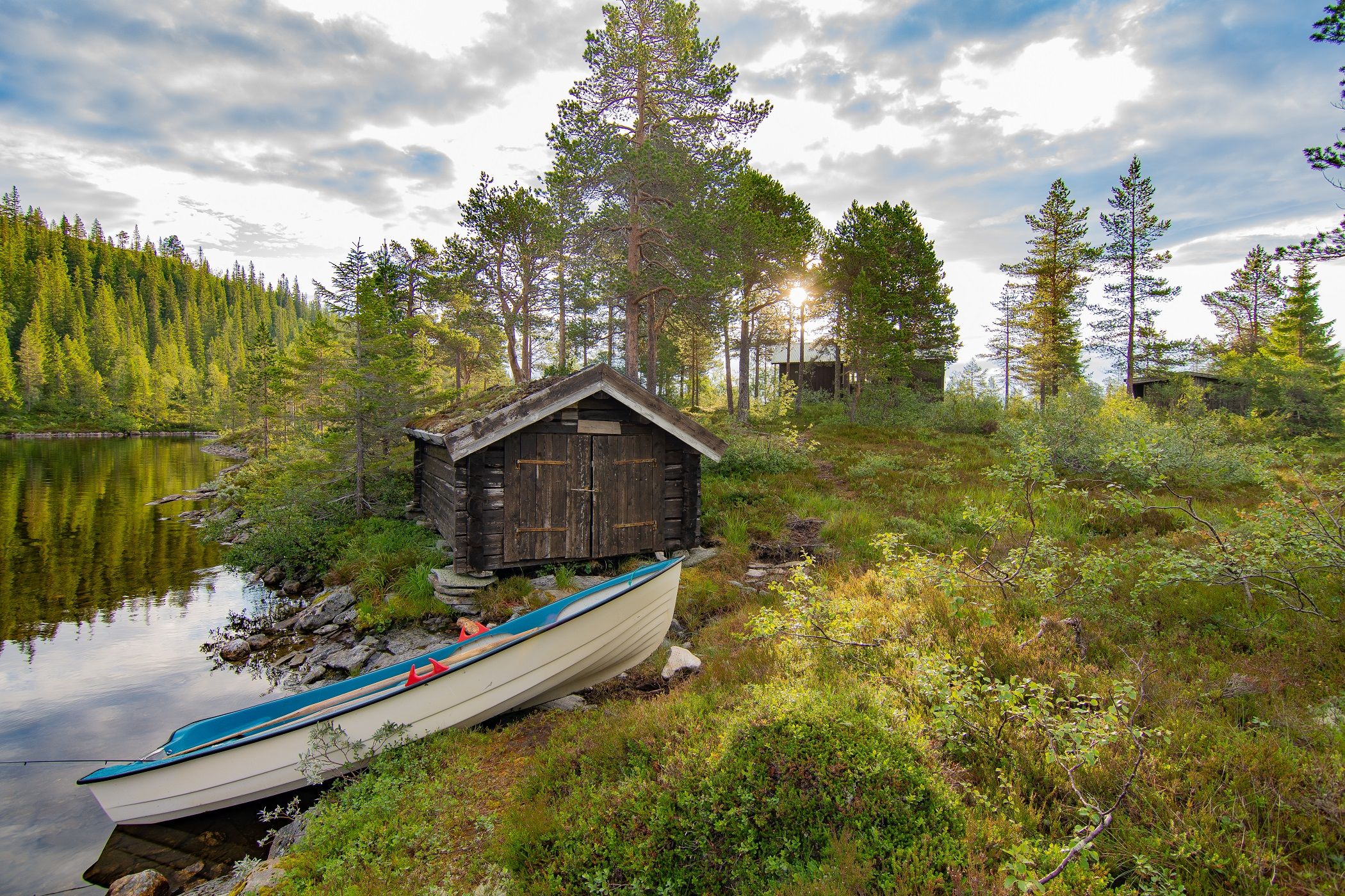 There is a boat included in the rent of the cabin Kvernsjøhytta