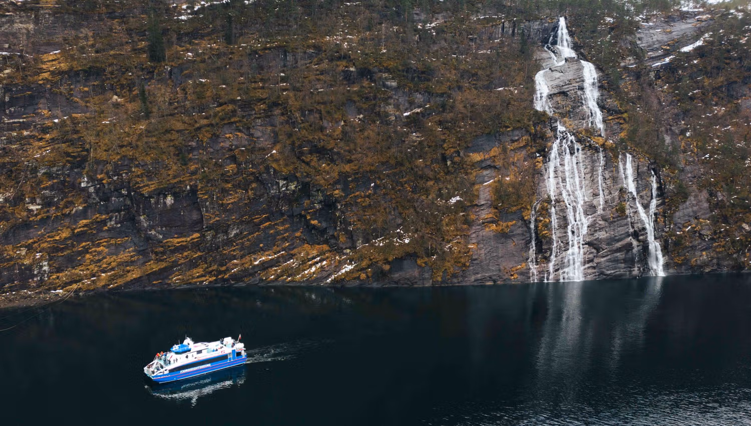 Steep mountains and waterfalls