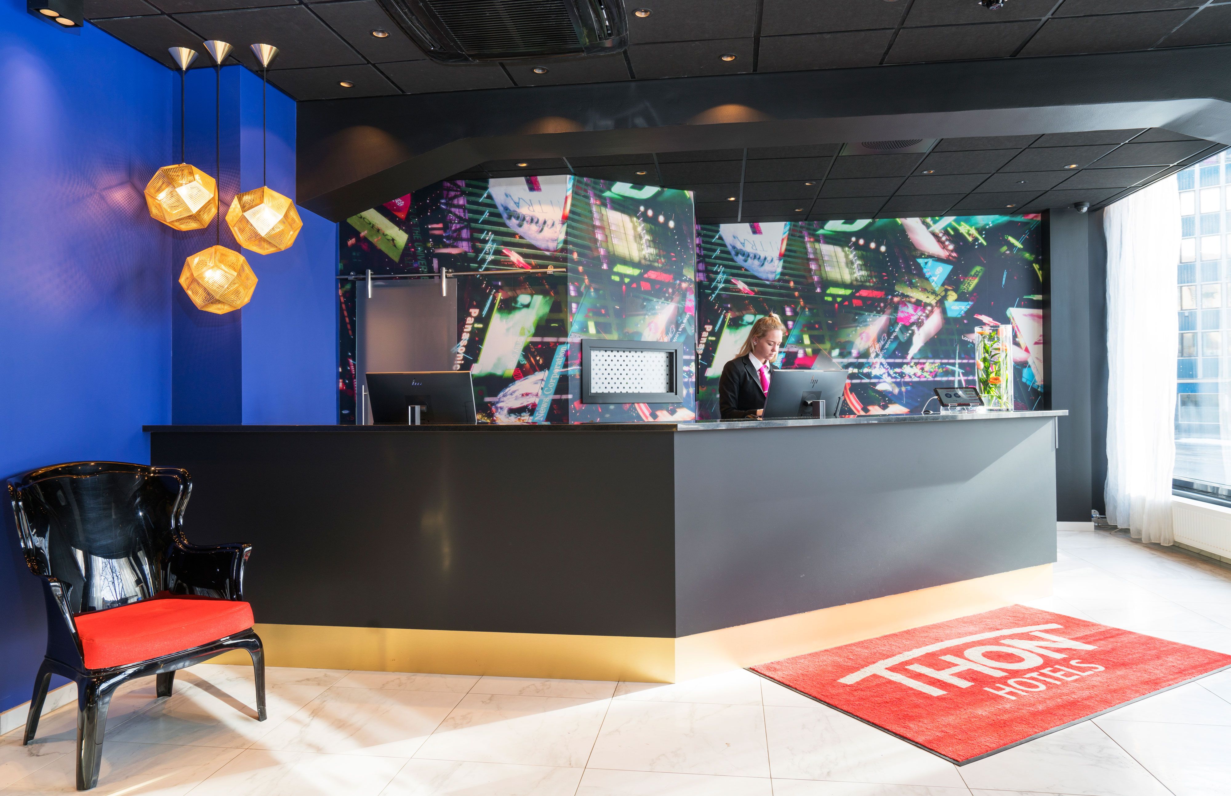 The reception area 