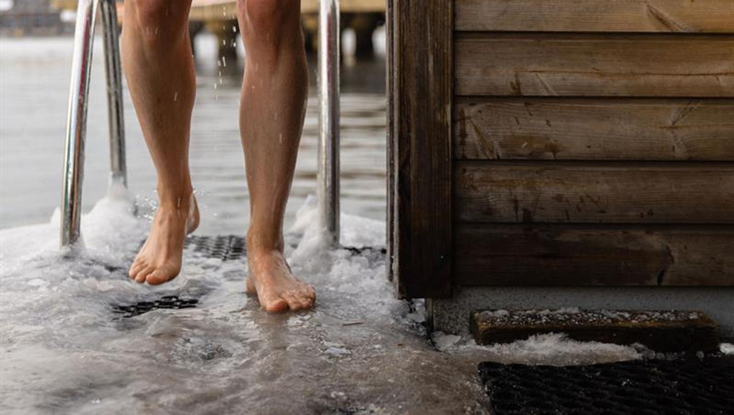 Close-up of two legs