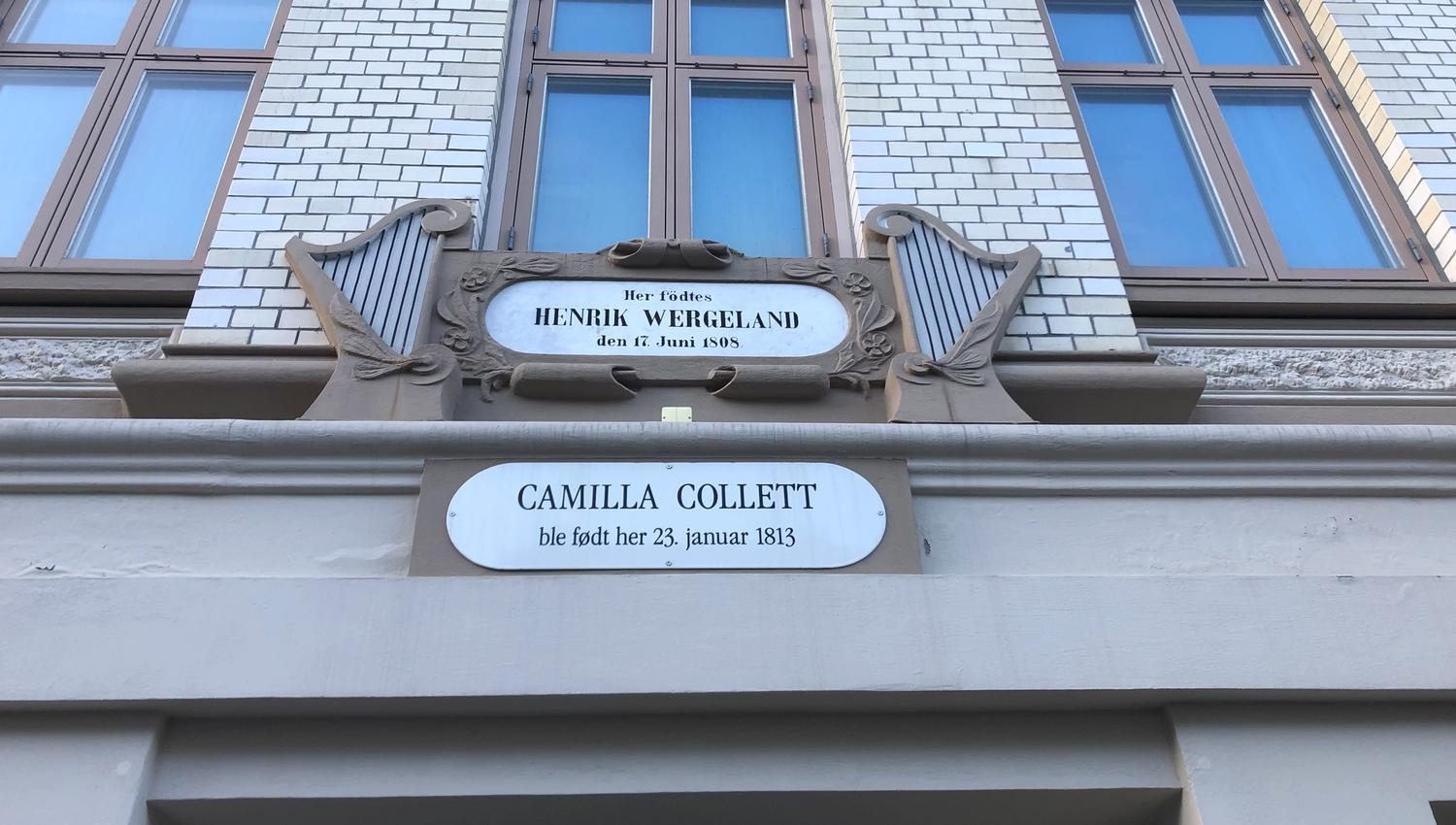 Fødestedet til Henrik Wergeland og Camilla Collett i Dronningens gate