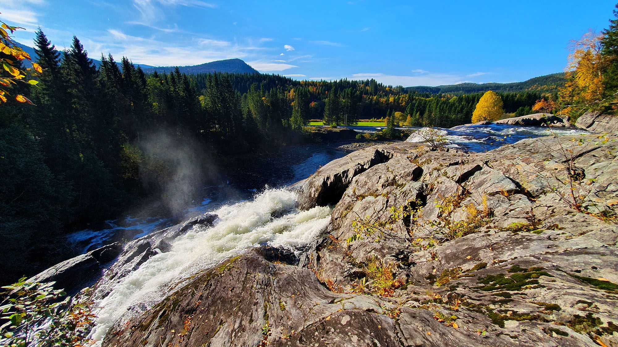 Skjækerfossen Waterfall in Vuku, Verdal