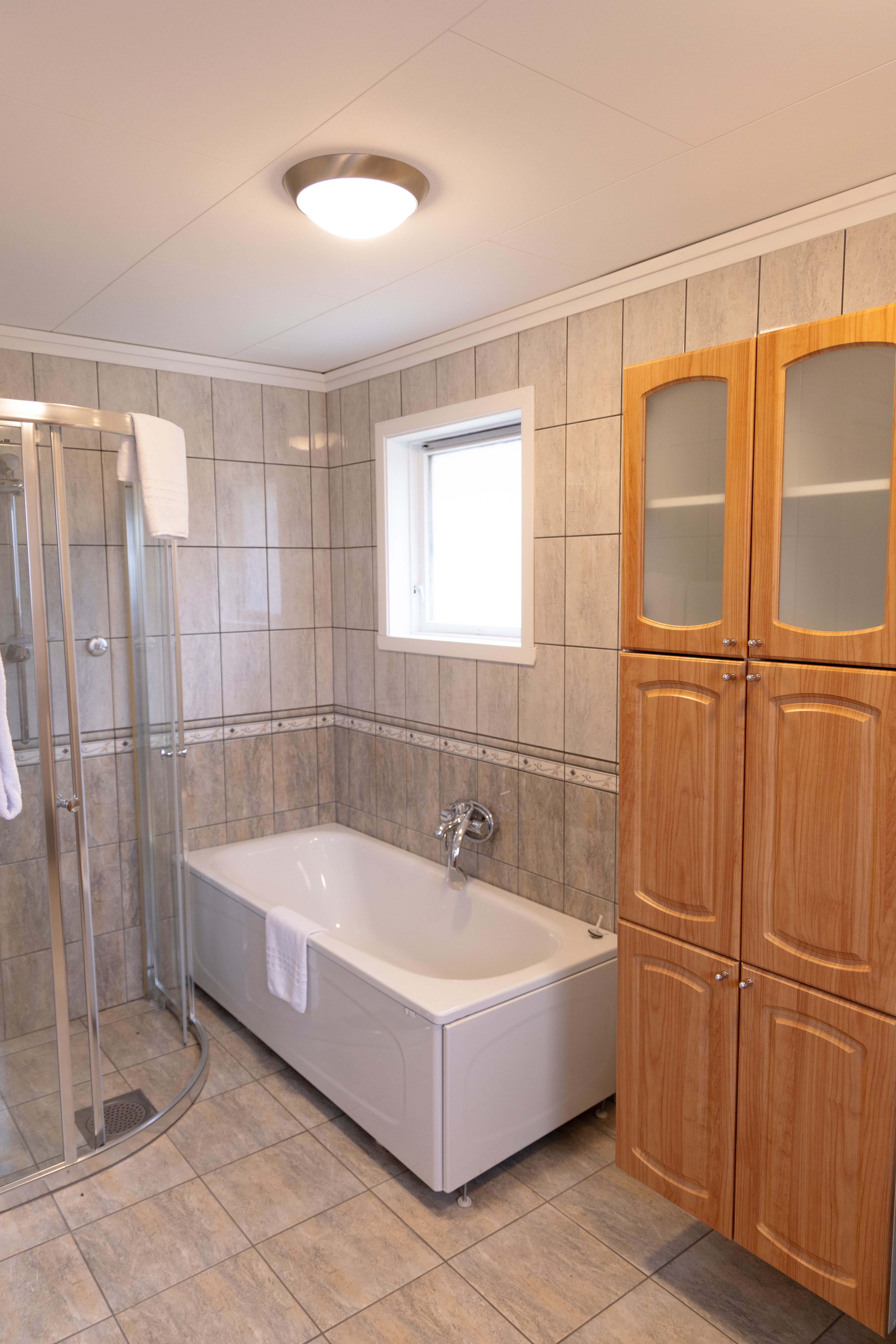 There is both a shower and a bath