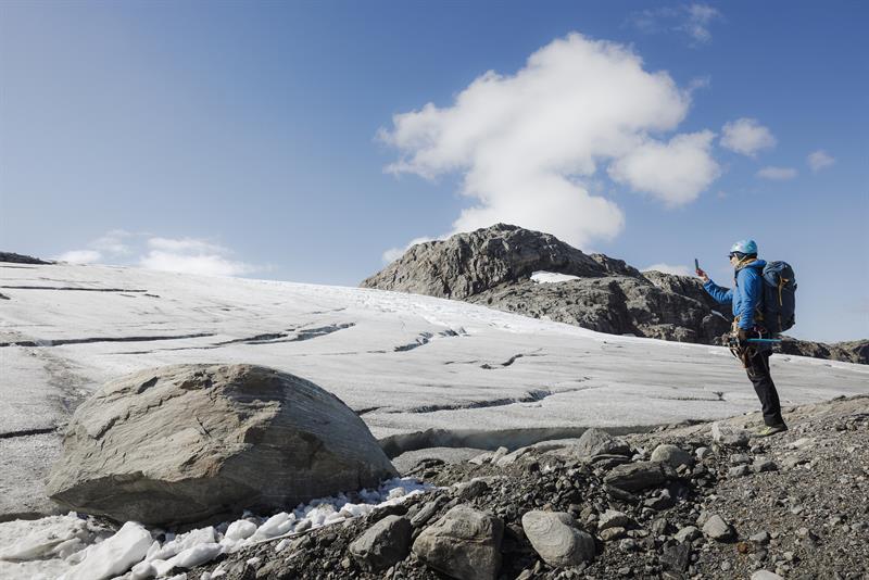 on the foot of glacier 
