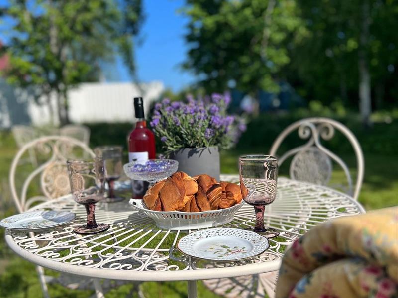 Table outside in the garden