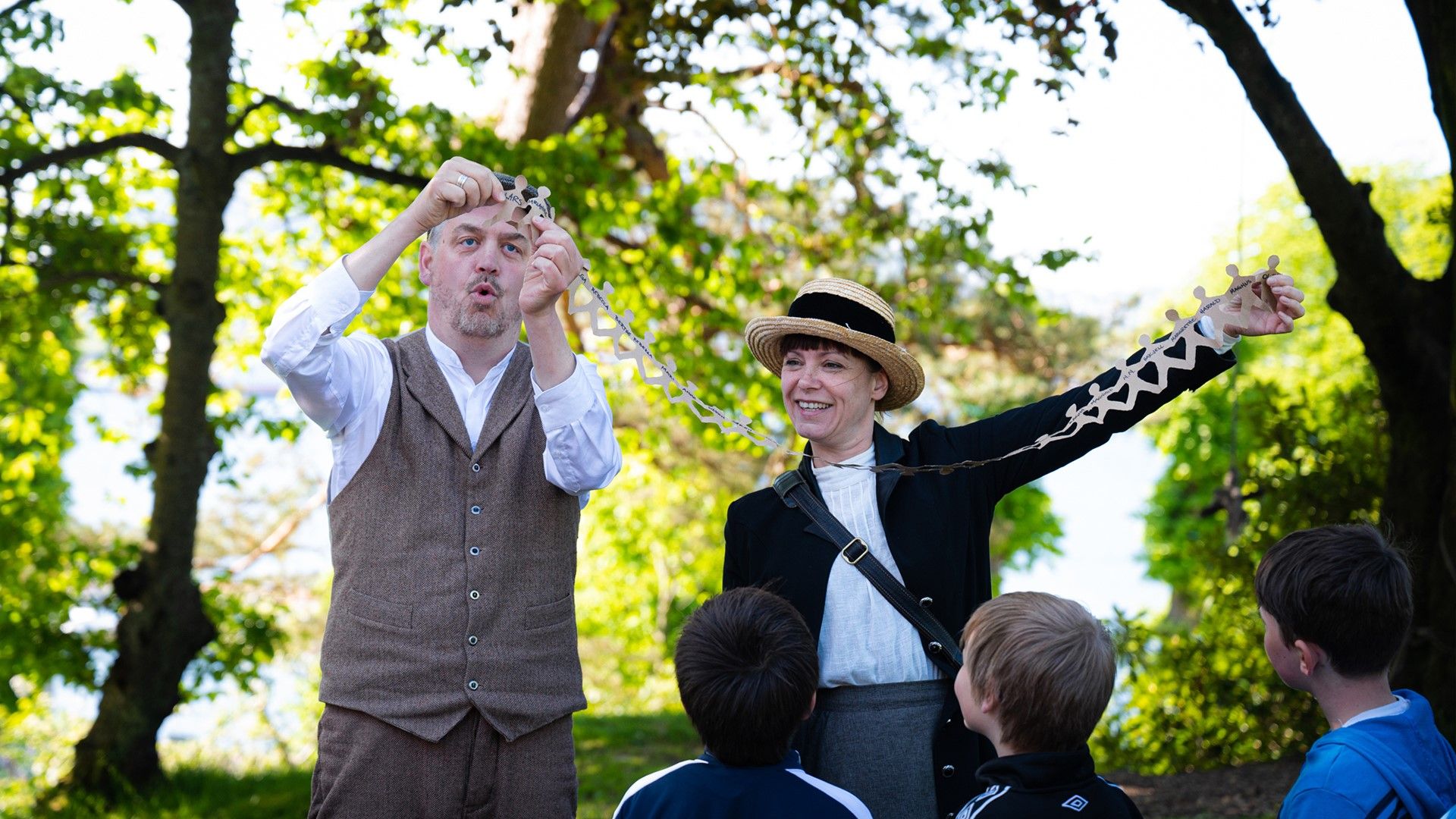 Actors in action at Old Bergen Museum