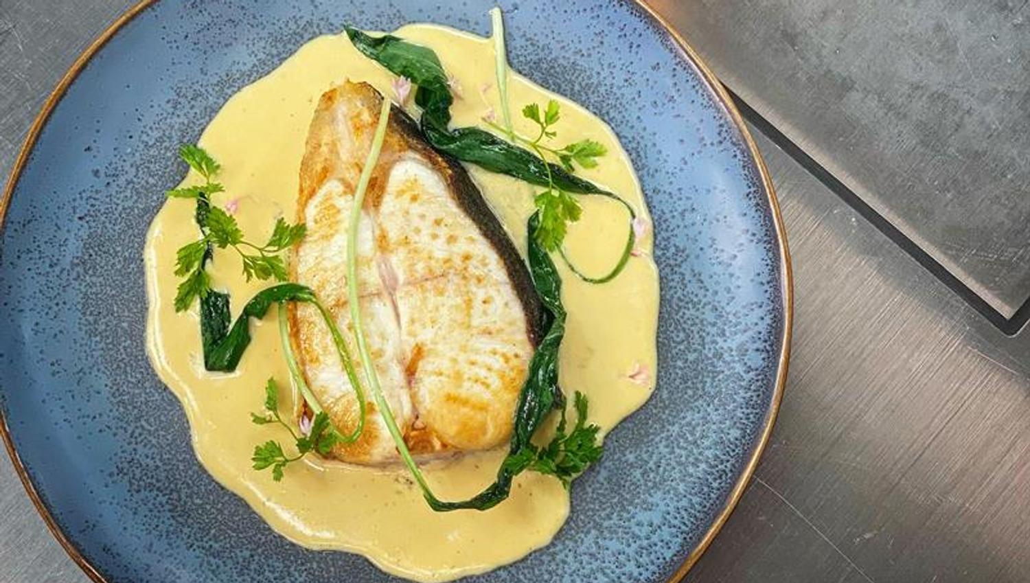Detail of fish dish.