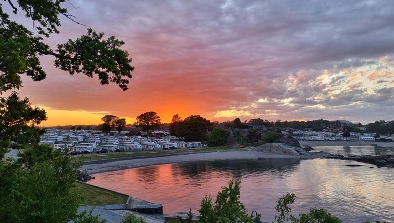 Sunset at the beach of Stopestad