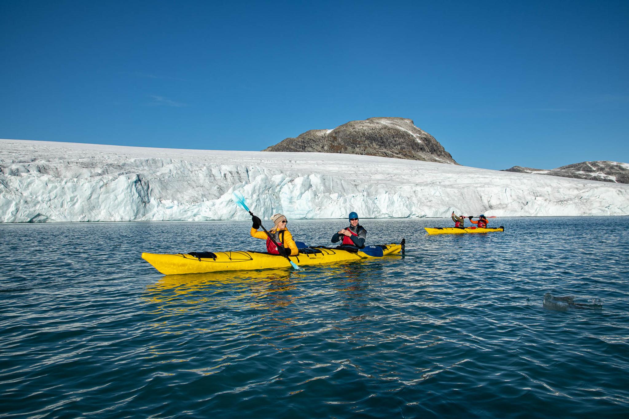 Kayak and Glacierhike on Austdalsbreen Glacier