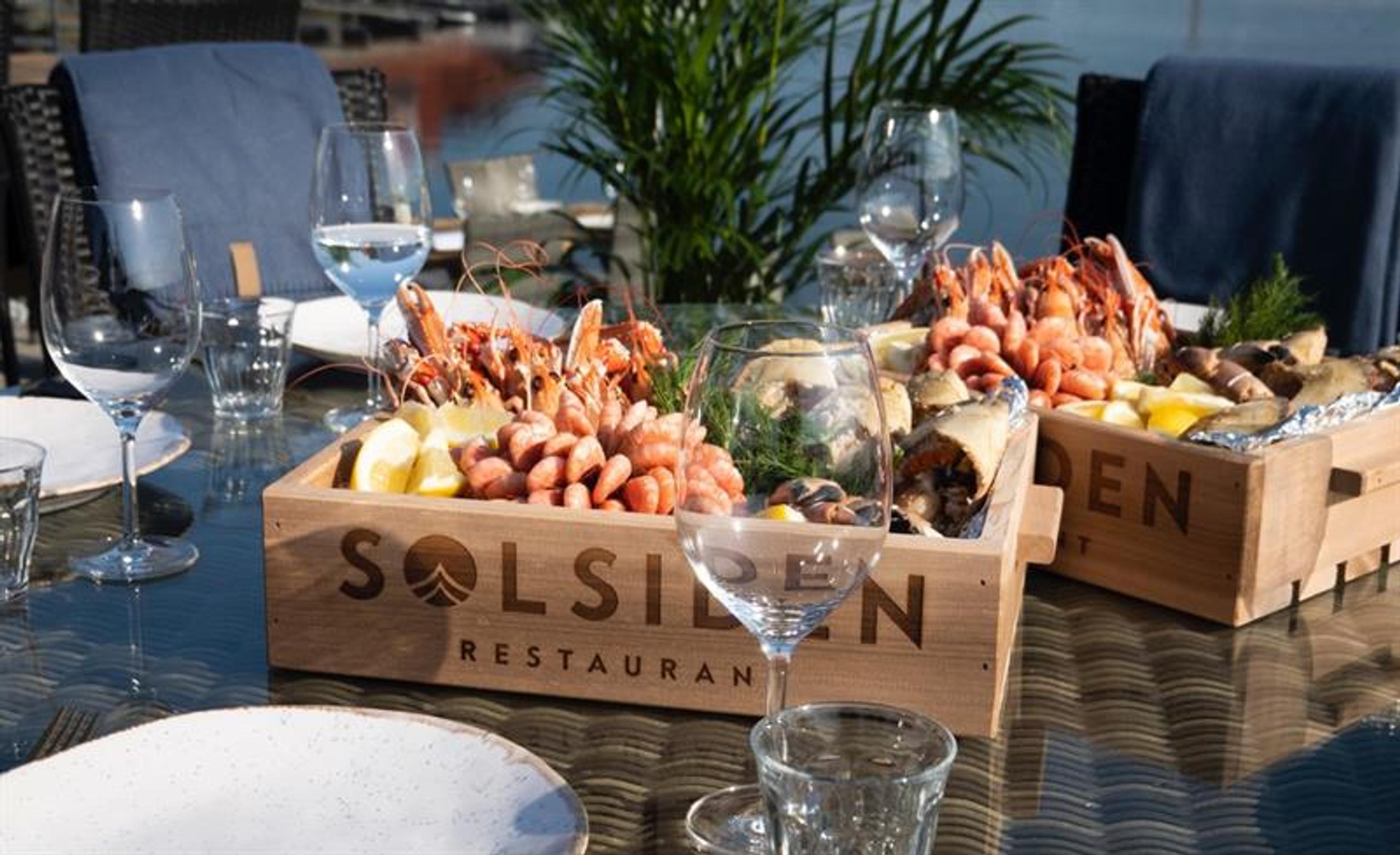 Seafood served at Solsiden