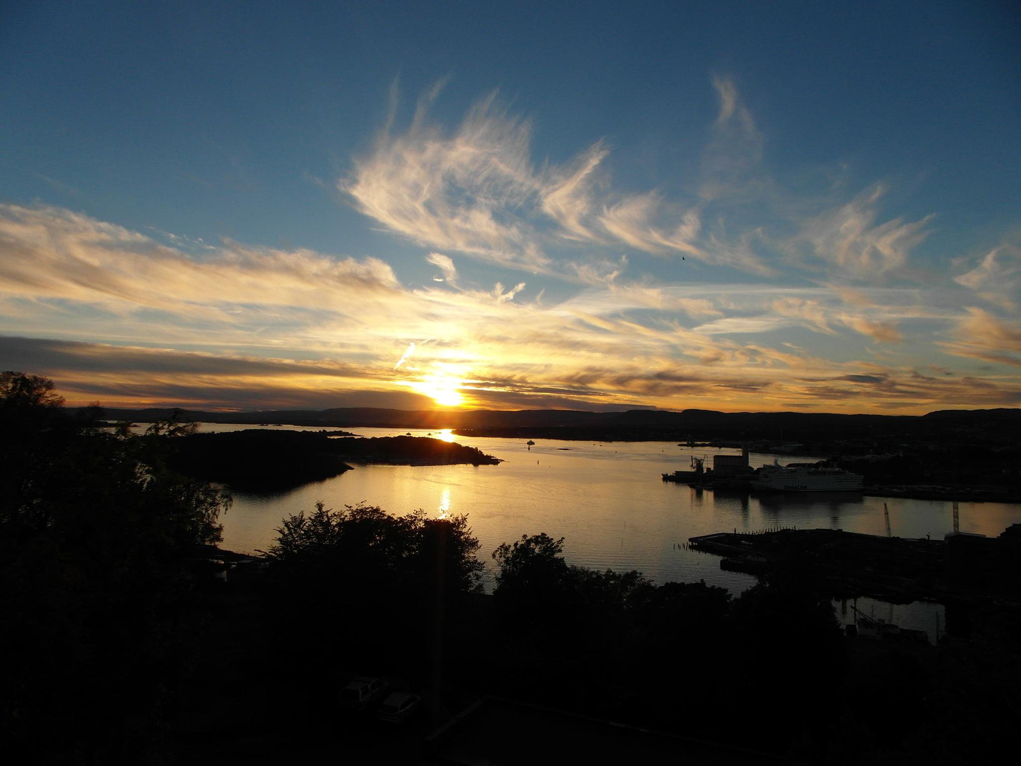 solnedgang sett fra Ekeberg