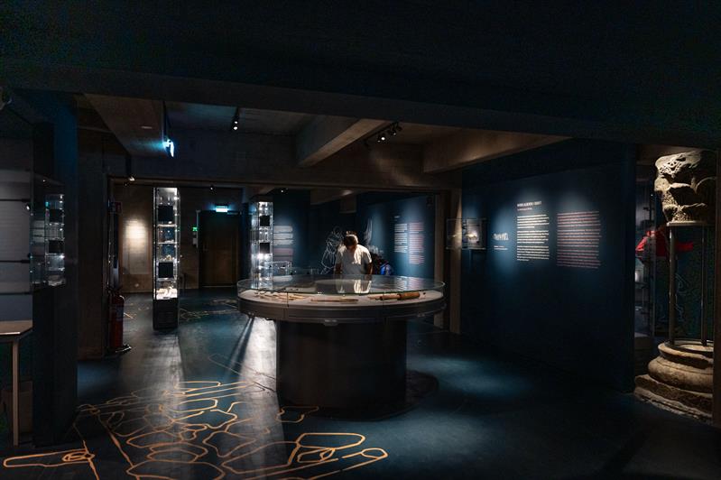 The exhibition Below ground at Bryggens Museum