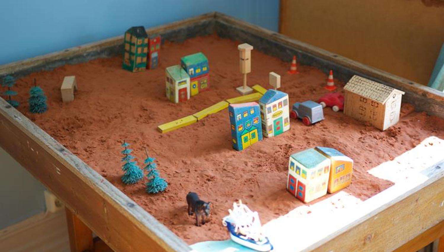 Detail of house models.