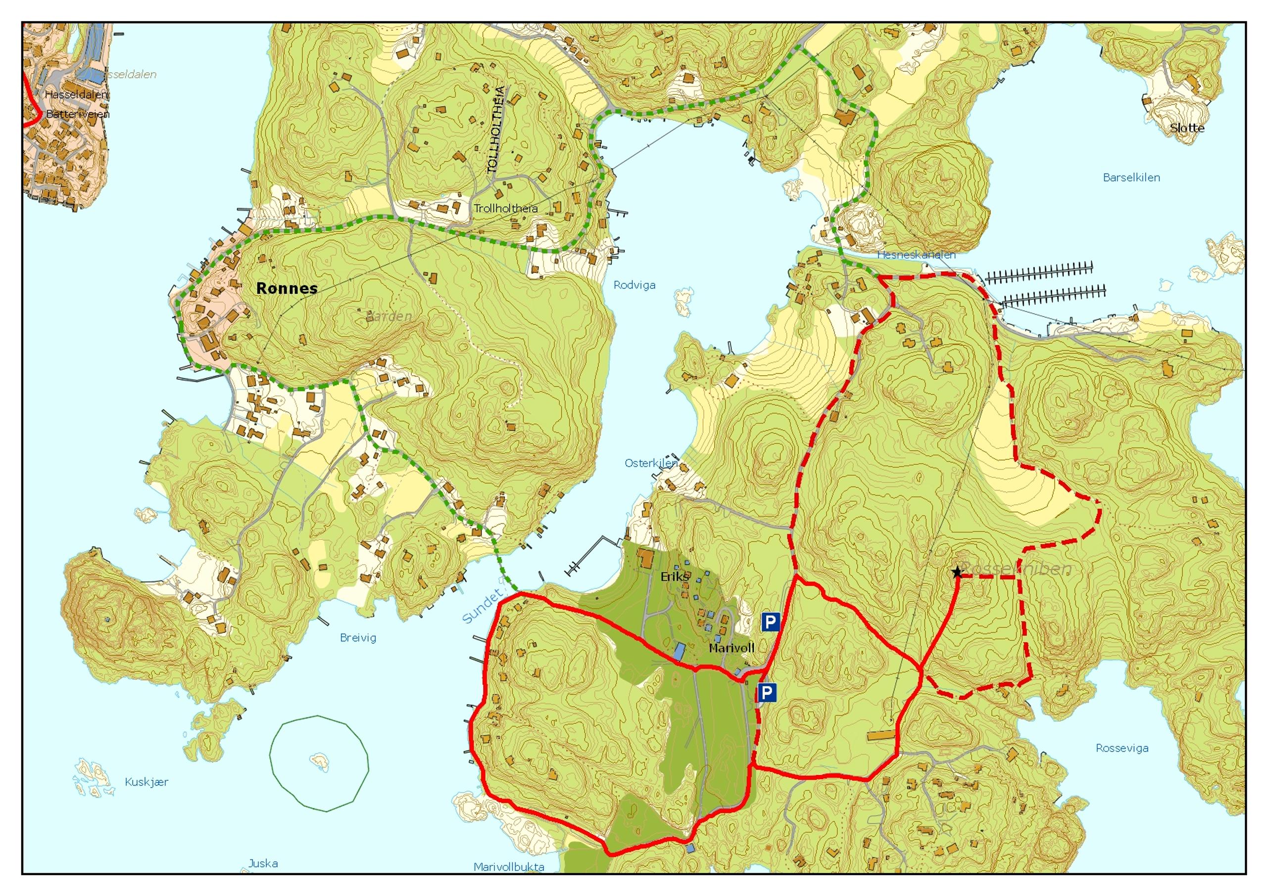 Kart: Marivold - Rossekniben