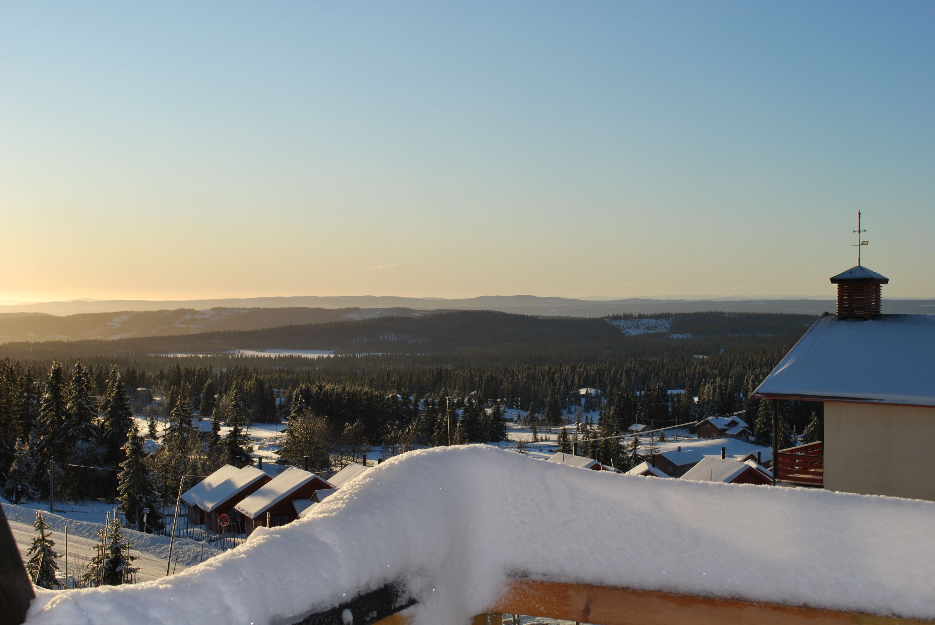 View from the veranda towards the mountains at Nordseter