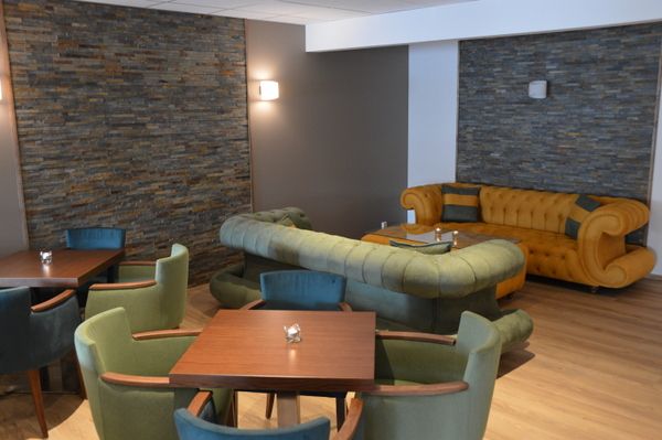 Seating groups in the cafe