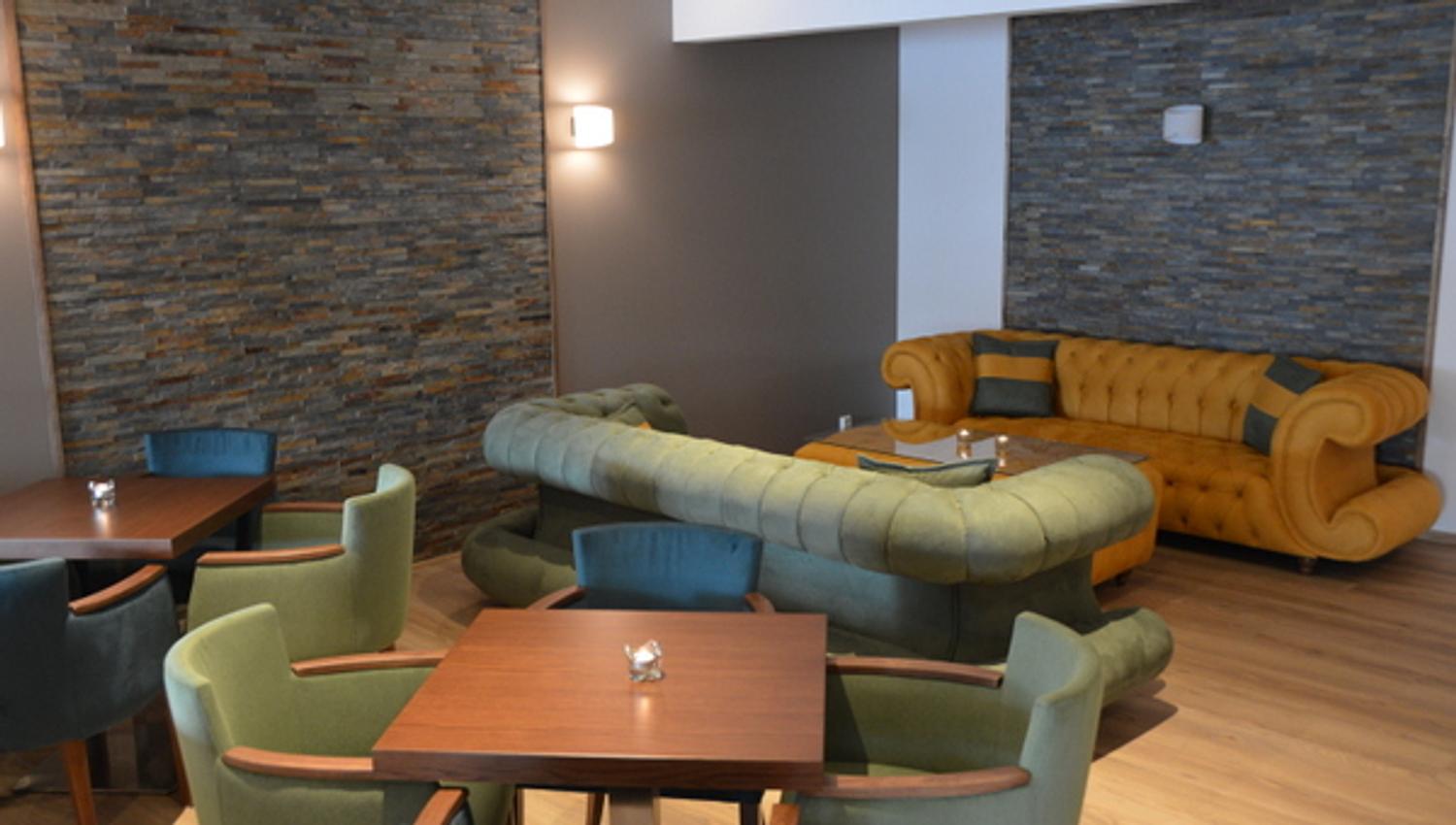 Seating groups in the cafe