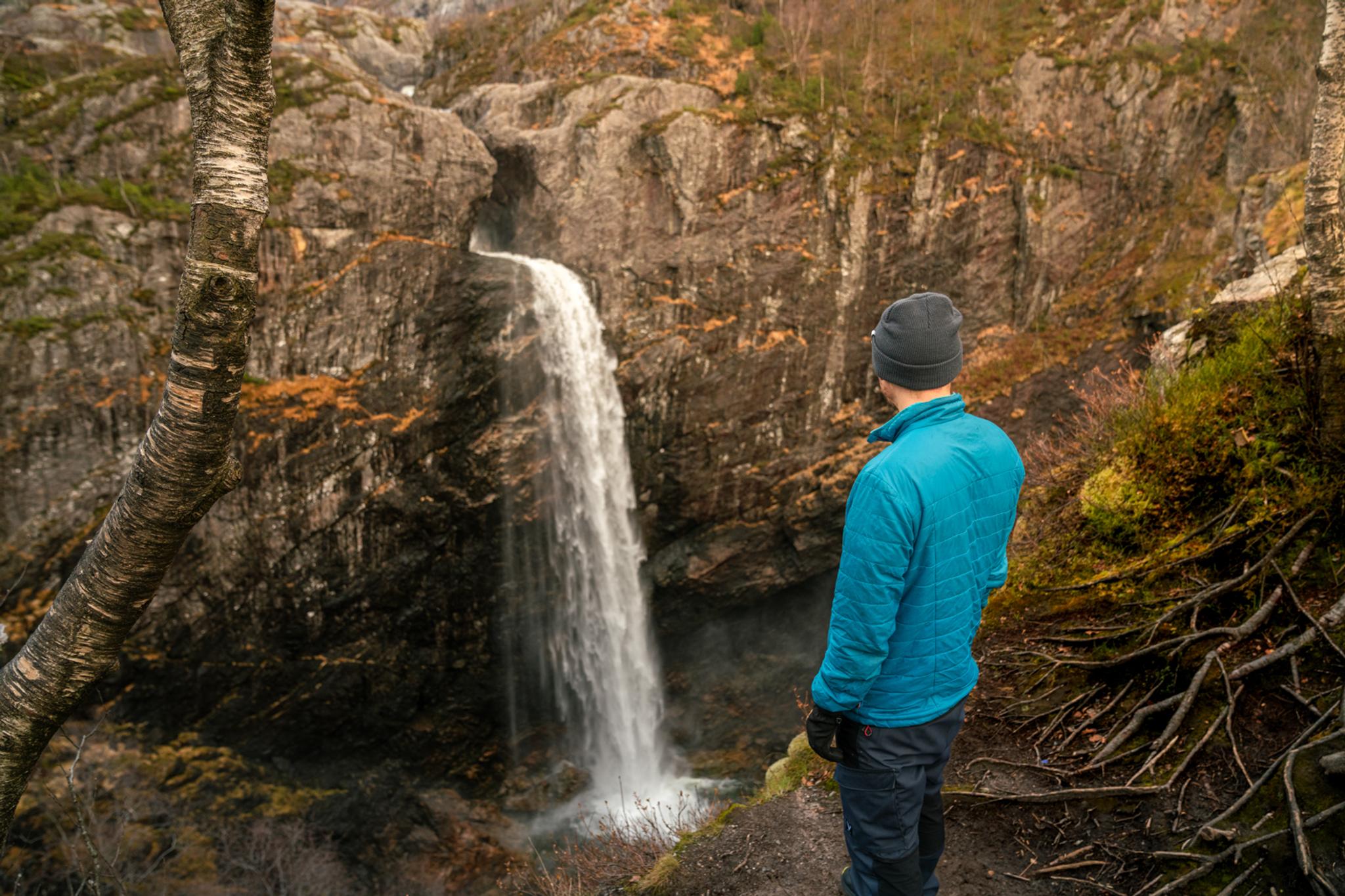 Majestic waterfall scene