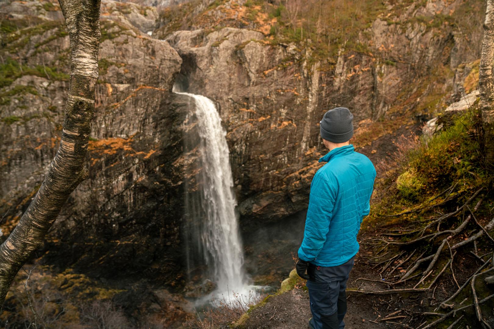 Majestic waterfall scene
