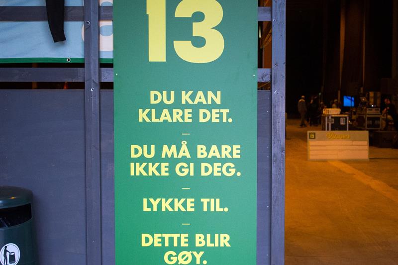 sign by the entrance 