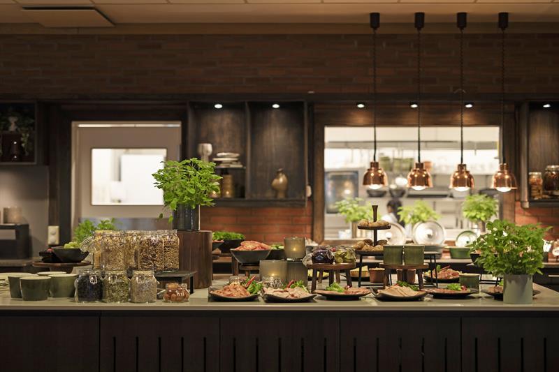 breakfast buffet at Home Hotel Bryggeparken